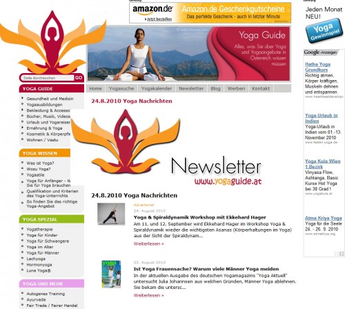 Die neuesten Nachrichten aus der Welt des Yoga | Yoga Guide Newsletter jede 2. Woche neu
