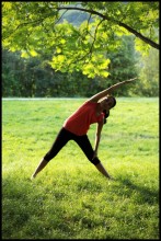 Yoga auf der Wiese - Yoga am Morgen