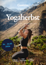 Yoga in der Natur und an speziellen Orten | Yogaherbst Gastein »Quelle der Inspiration« | FR 16. bis MO 26. Okt. 2026 in Bad Hofgastein, Bad Gastein & Dorfgastein Yogaherbst Gastein Quelle der Inspiration | yogaguide Tipp