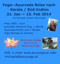 Yoga Ayurveda Reise nach Süd Indien - Kerala direkt ans Meer