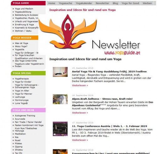 Die neuesten Nachrichten aus der Welt des Yoga | Yoga Guide Newsletter jede 2. Woche neu