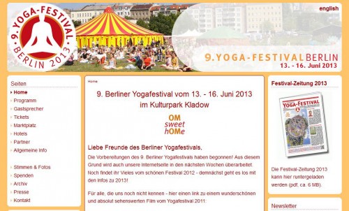 9. Yogafestival Berlin 2013 auf www.yogaguide.at