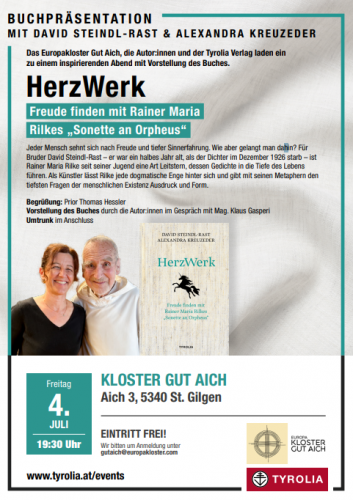 Buchpraesentation Gut Aich | HerzWerk | yogaguide Tipp Buchpraesentation Gut Aich | HerzWerk | yogaguide Tipp