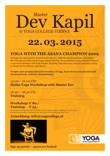 Yogaworkshop | Dev Kapil in Vienna | yogaguide