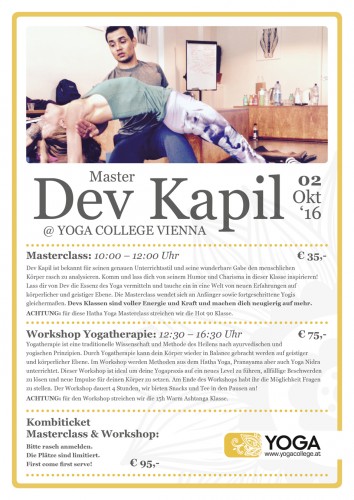 Dev Kapil yoga college Vienna | 2. Okt 2016 | yoga guide Dev Kapil yoga college Vienna | 2. Okt 2016 | yoga guide