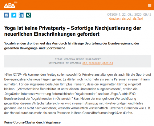 APA OTS Yoga ist keine Privatparty | yogaguide APA OTS Yoga ist keine Privatparty | yogaguide