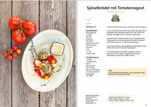 Spinatknoedel aus AGES Kochbuch | yogaguide Tipp