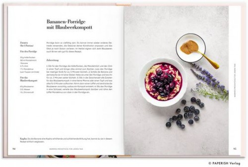 Bananenporridge Blaubeerenkompott | tasty katy Vegan Ayurveda