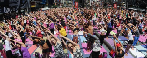 Times Square Mind over Madness Yoga | yogaguide