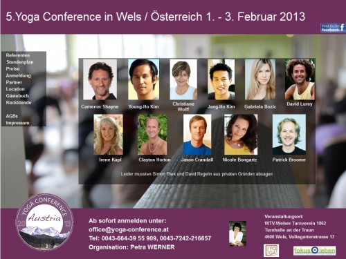 5. Yoga-Conference Austria in Wels | 01. -  03.2.2013 | yogaguide