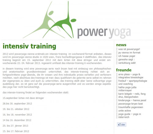 Power Yoga Vienna | Intensiv-Training | Yoga Guide