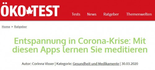 oekotest Entspannung in der Corona-Krise | yogaguide