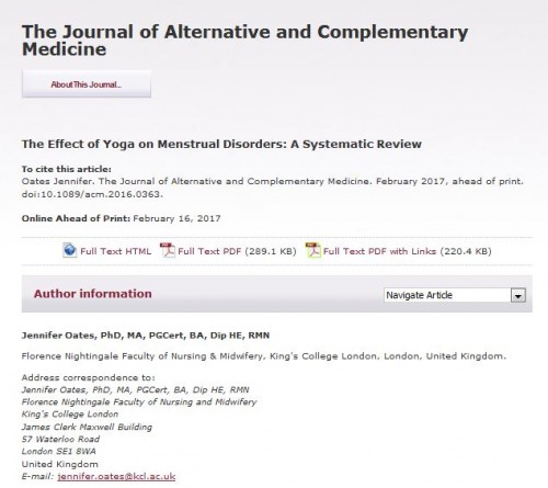 Journal of Alternative and Complementary Medicine | yogaguide Journal of Alternative and Complementary Medicine | yogaguide